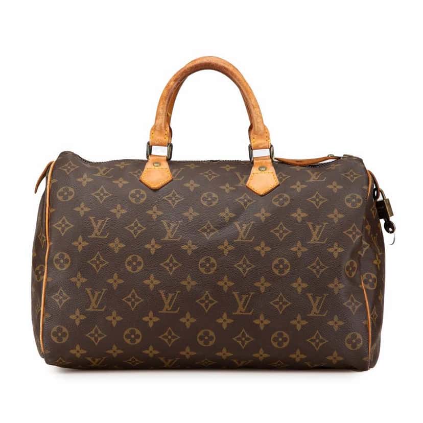 Louis Vuitton Monogram Speedy 35 Brown Canvas Good condition - Front View
