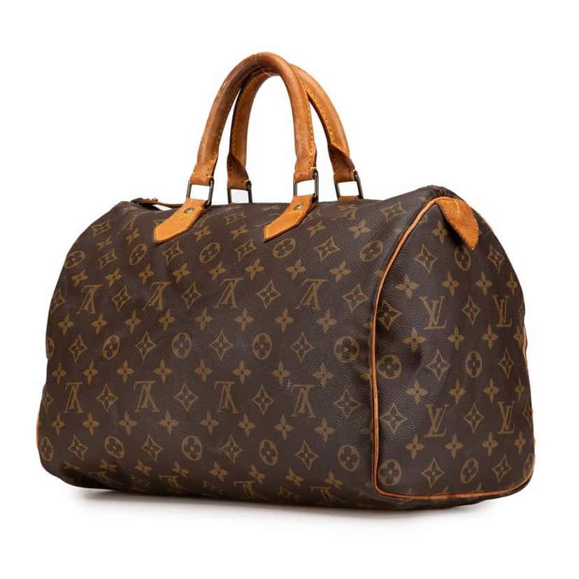 Louis Vuitton Monogram Speedy 35 Brown Canvas Good condition - Back View