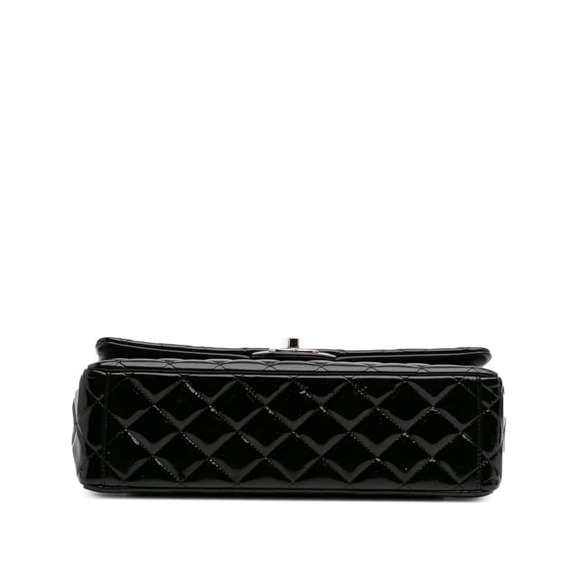 Chanel Maxi Classic Patent Double Flap Black Leather Good condition - Inside View