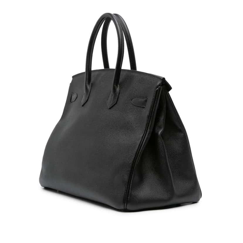 Hermès Epsom Birkin Retourne 35 Black Leather Good condition - Back View