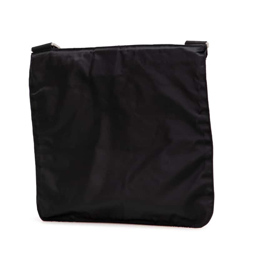 Prada Tessuto Zip Top Crossbody Black Good condition - Back View