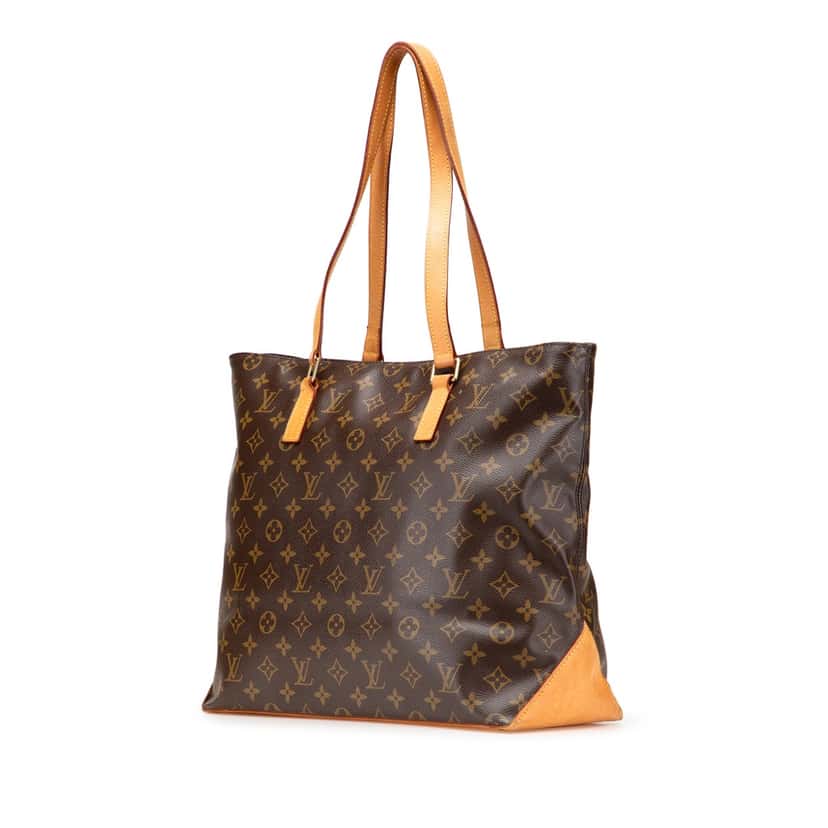 Louis Vuitton Monogram Cabas Mezzo Brown Canvas Fair condition - Back View