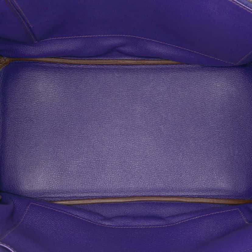 Hermès Togo Birkin Retourne 35 Purple Leather Good condition - Model View