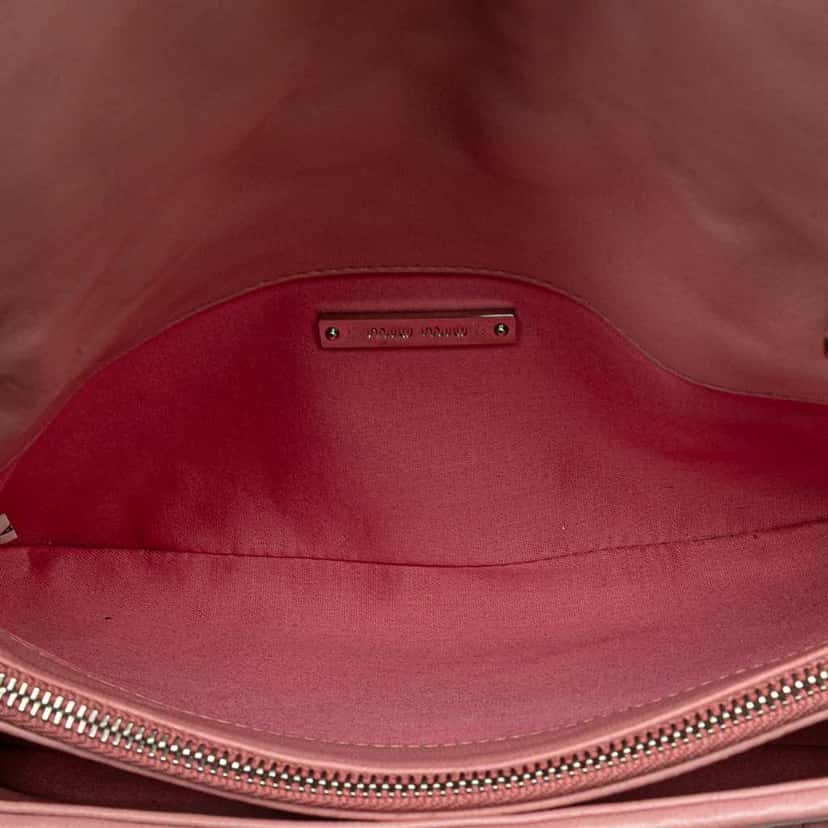Miu Miu Matelasse Nappa Crystal Chain Satchel Pink Leather Good condition - Box View