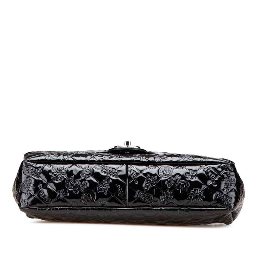 Chanel Jumbo Patent Lucky Symbols Flap Black Leather Good condition - Inside View