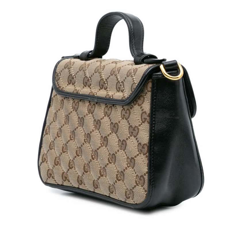 Gucci GG Marmont Matelasse Canvas Top Handle Bag Brown Good condition - Back View
