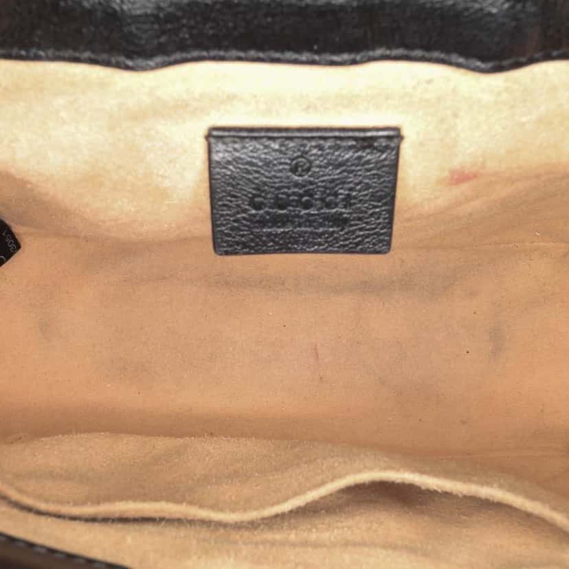 Gucci GG Marmont Matelasse Canvas Top Handle Bag Brown Good condition - Model View