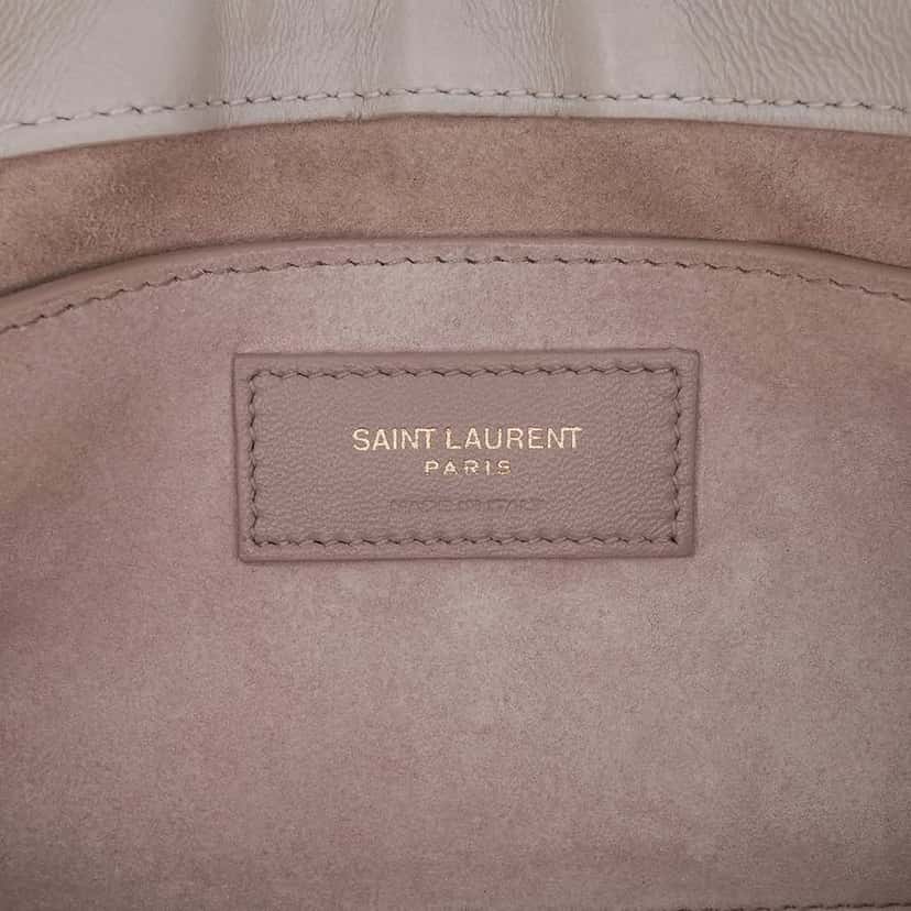 Saint Laurent Quilted Lambskin Le 57 Shoulder Bag White Leather Good condition - Box View