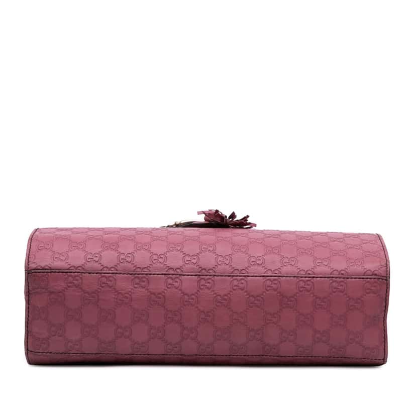 Gucci Large Guccissima Emily Shoulder Bag Pink Leather Good condition - Inside View