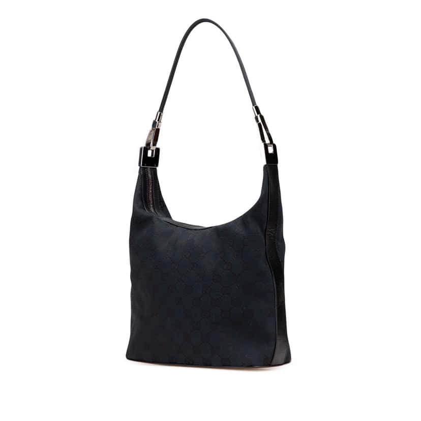Gucci GG Canvas Shoulder Bag Blue Good condition - Back View