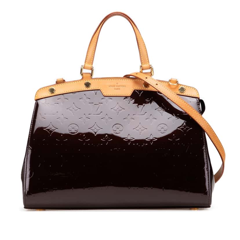 Louis Vuitton Monogram Vernis Brea MM Purple Leather Good condition - Front View