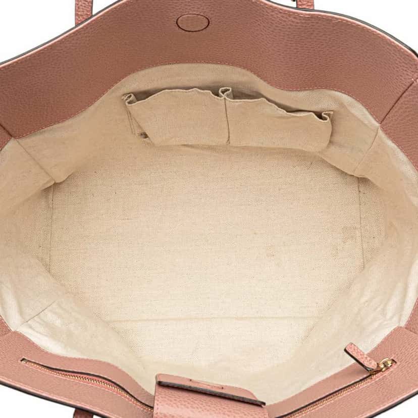 Gucci Medium Leather Swing Tote Pink Leather Good condition - Model View
