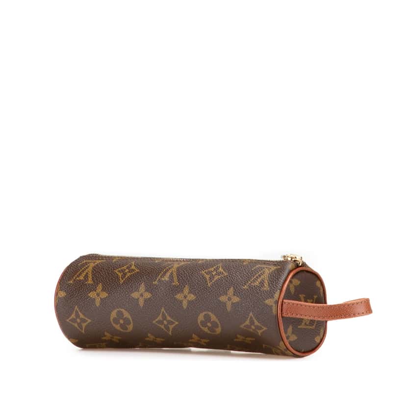 Louis Vuitton Monogram Trousse Ronde Pencil Case 20 Brown Good condition - Back View