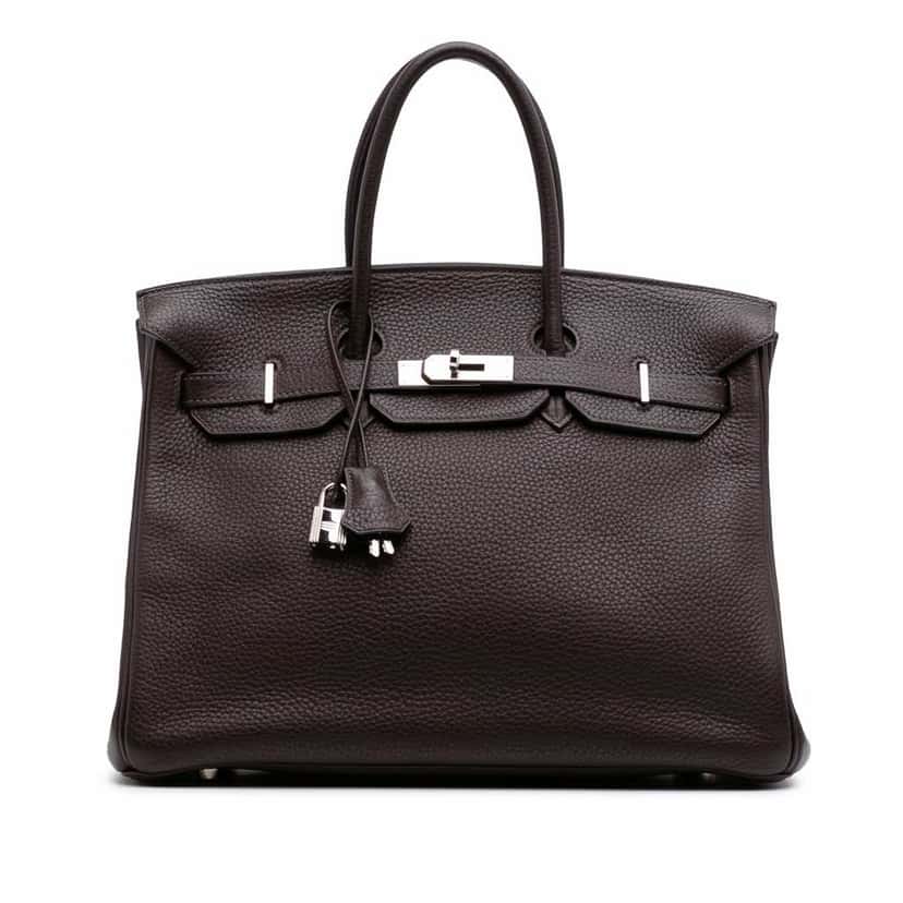 Hermès Togo Birkin Retourne 35 Brown Leather Good condition - Front View