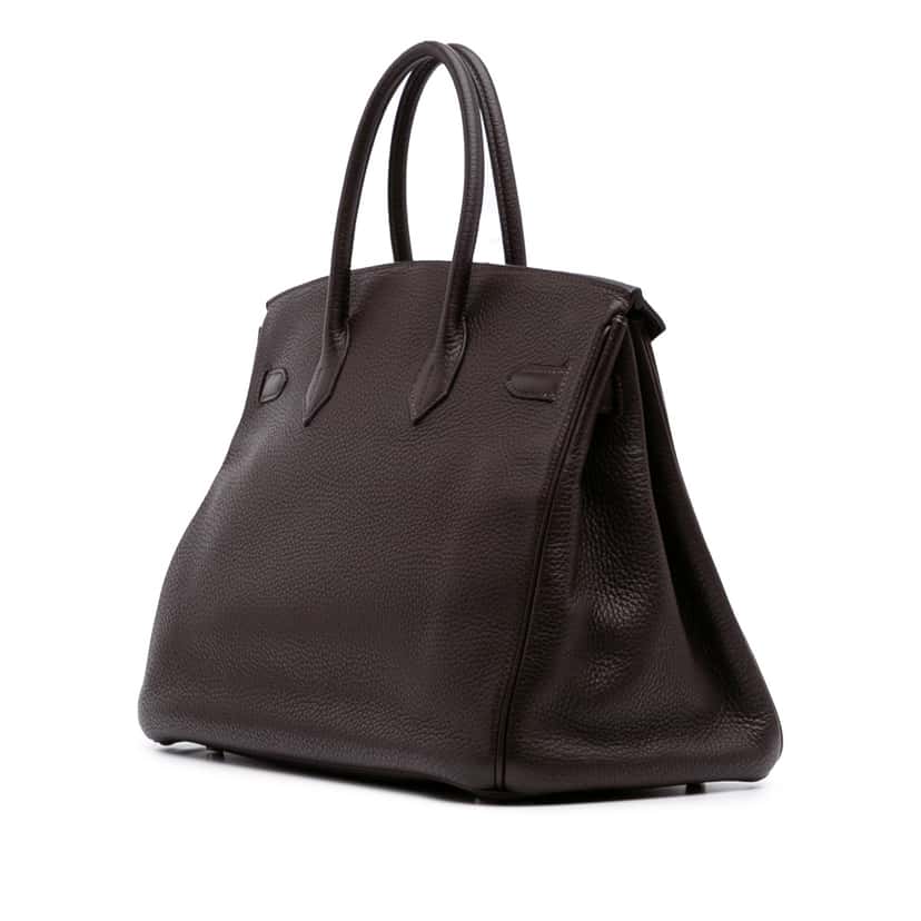 Hermès Togo Birkin Retourne 35 Brown Leather Good condition - Back View