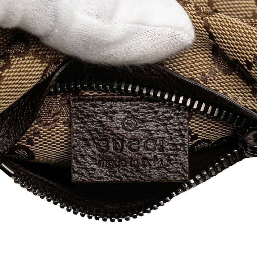 Gucci GG Canvas Web Double Pocket Belt Bag Brown Good condition - Box View