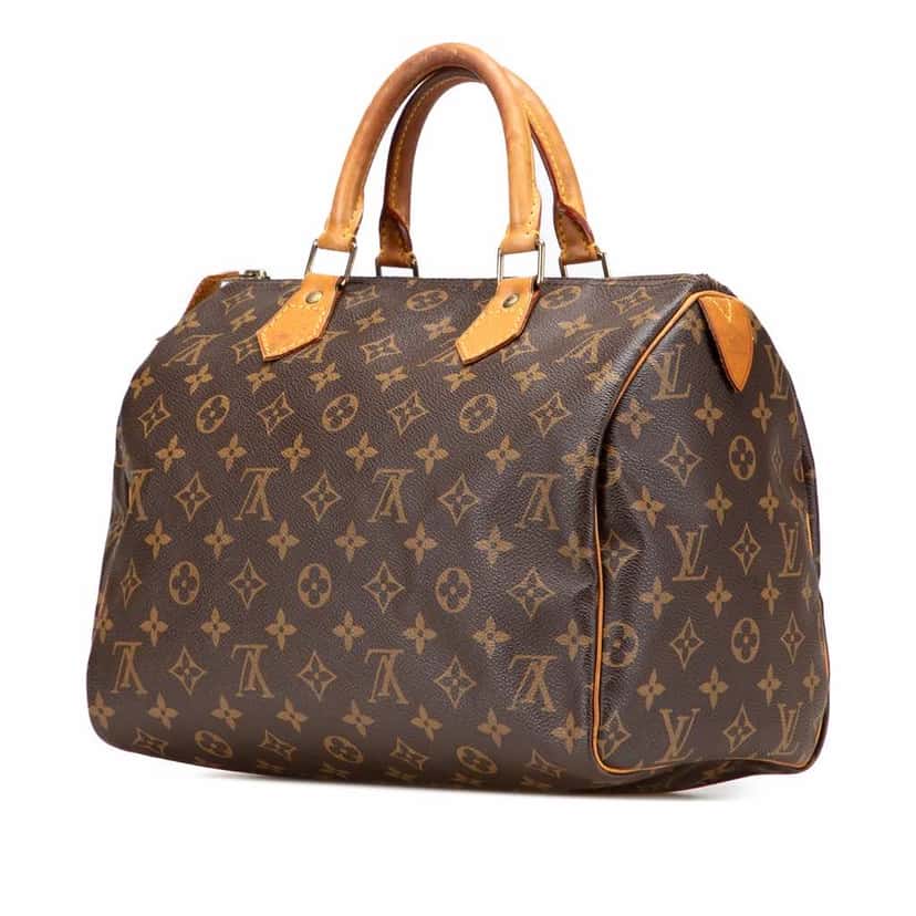 Louis Vuitton Monogram Speedy 30 Brown Canvas Fair condition - Back View