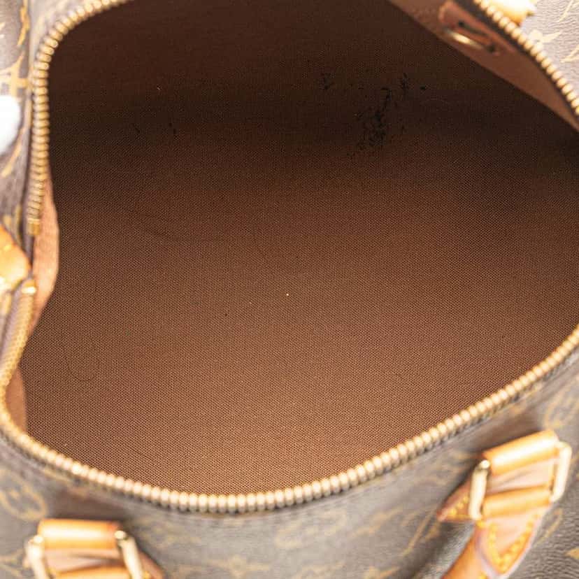 Louis Vuitton Monogram Speedy 30 Brown Canvas Fair condition - Model View