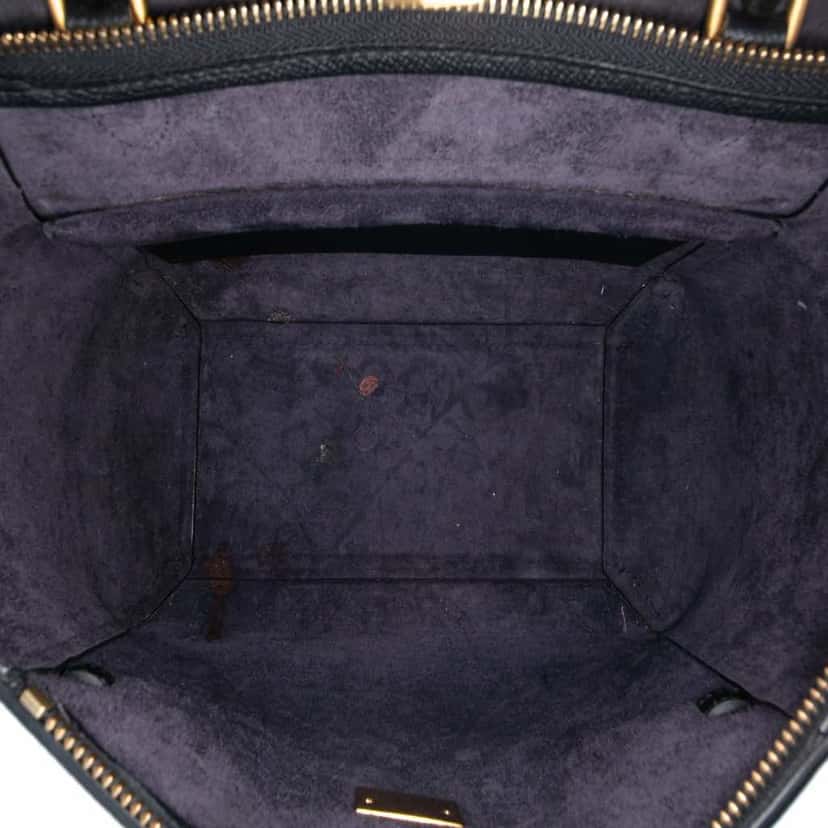 Celine Micro Grained Calfskin Belt Bag Black Leather Good condition - Model View