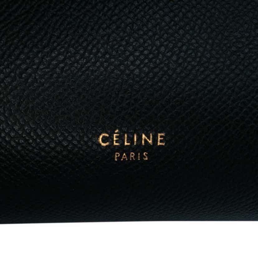 Celine Micro Grained Calfskin Belt Bag Black Leather Good condition - Box View