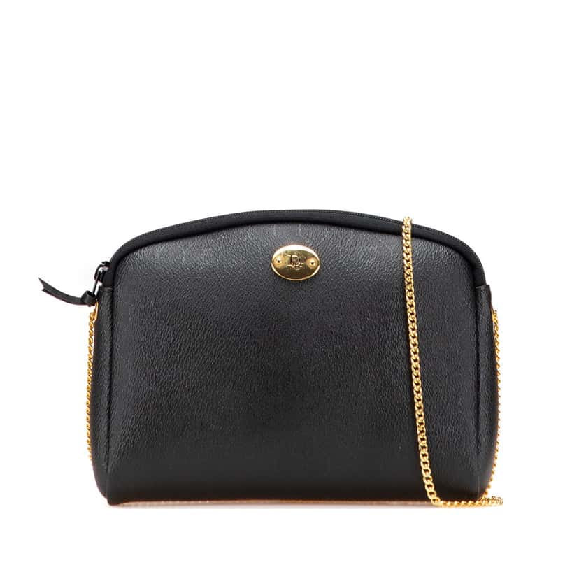 Dior Honeycomb Coated Canvas Chain Crossbody Black Good condition - Front View