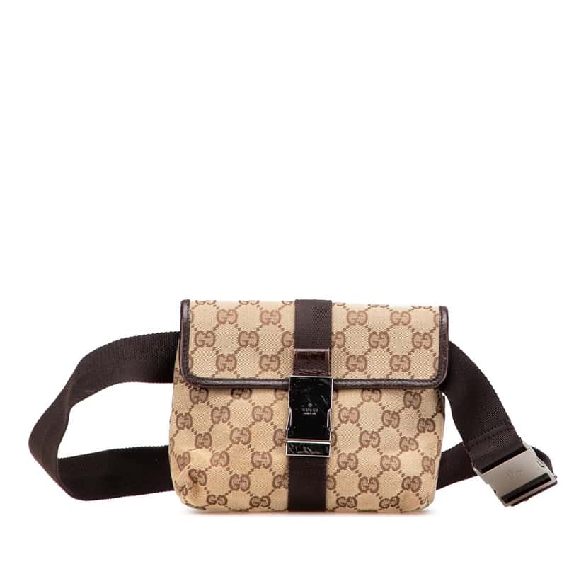 Gucci GG Canvas Belt Bag Brown Good condition - Front View