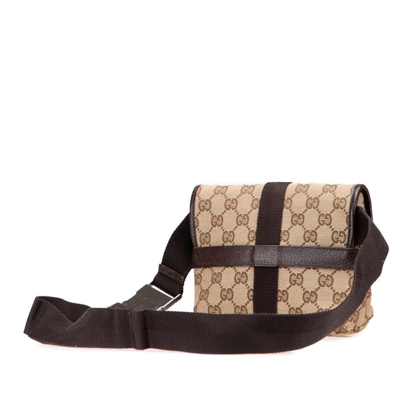 Gucci GG Canvas Belt Bag Brown Good condition - Back View