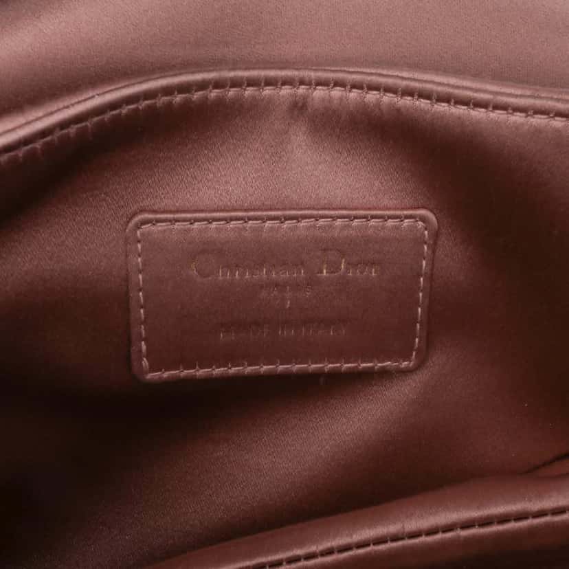 Dior Mini Satin Crystal Embellished Saddle Bag Pink Good condition - Box View