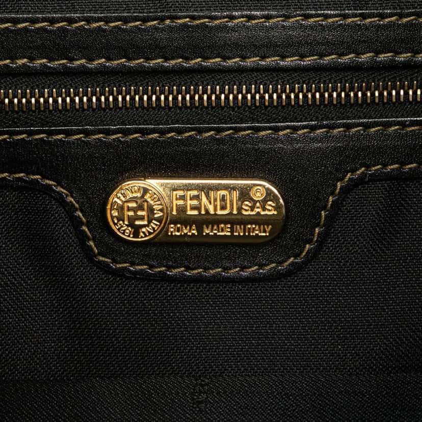 Fendi Pequin Coated Canvas Drawstring Backpack Brown Good condition - Box View