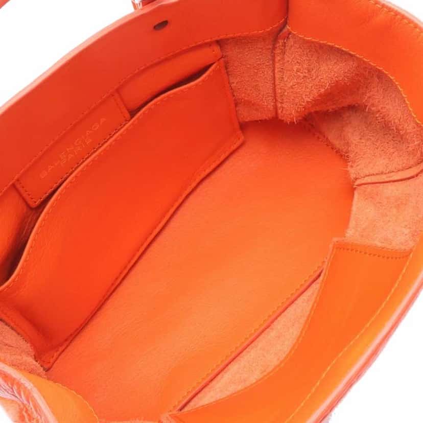 Balenciaga Mini Leather Papier A4 Satchel Orange Leather Good condition - Inside View