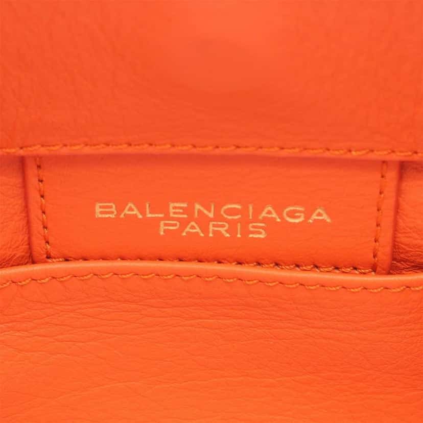 Balenciaga Mini Leather Papier A4 Satchel Orange Leather Good condition - Model View