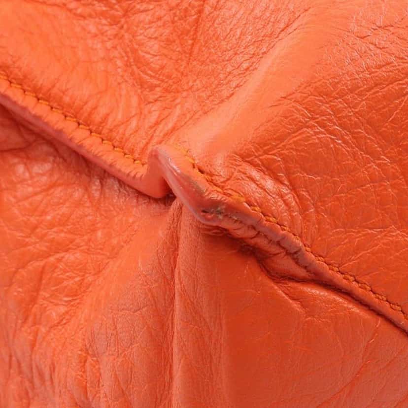 Balenciaga Mini Leather Papier A4 Satchel Orange Leather Good condition - Box View