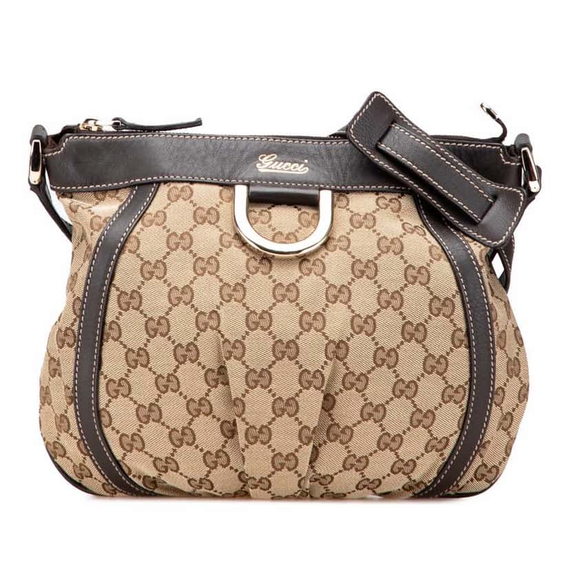 Gucci GG Canvas Abbey D Ring Crossbody Brown Good condition - Front View