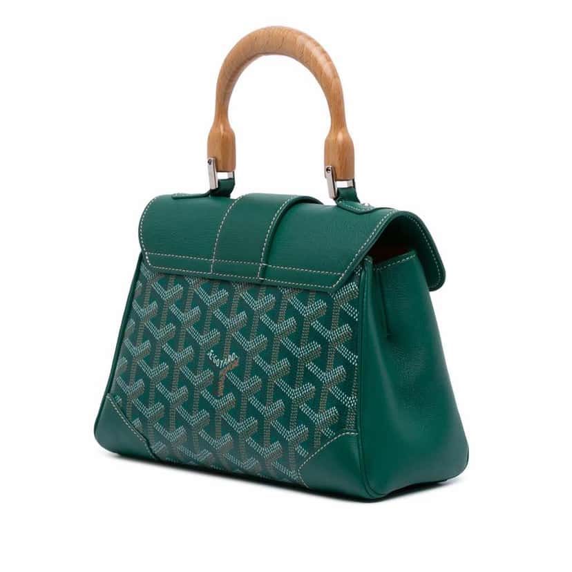 Goyard Mini Goyardine Saigon Souple Green Good condition - Back View
