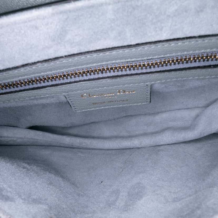 Dior Goatskin Saddle Bag Blue Leather Good condition - Model View