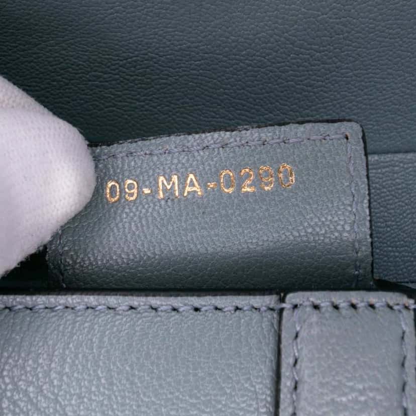Dior Goatskin Saddle Bag Blue Leather Good condition - Box View