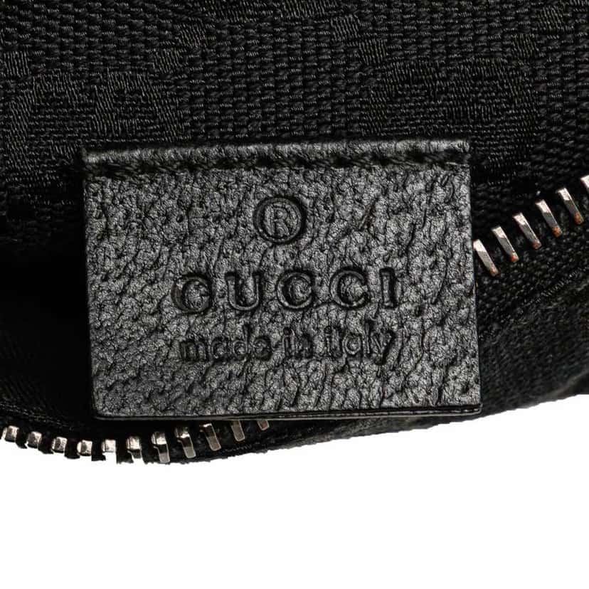 Gucci GG Canvas Double Pocket Belt Bag Black Good condition - Box View