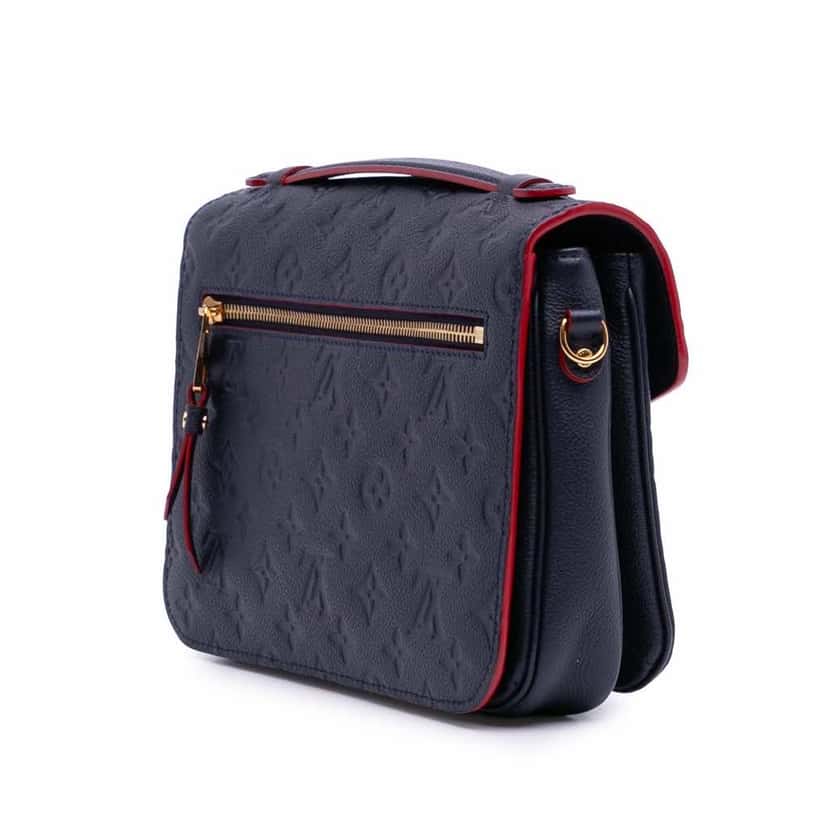 Louis Vuitton Monogram Empreinte Pochette Metis Blue Leather Good condition - Back View