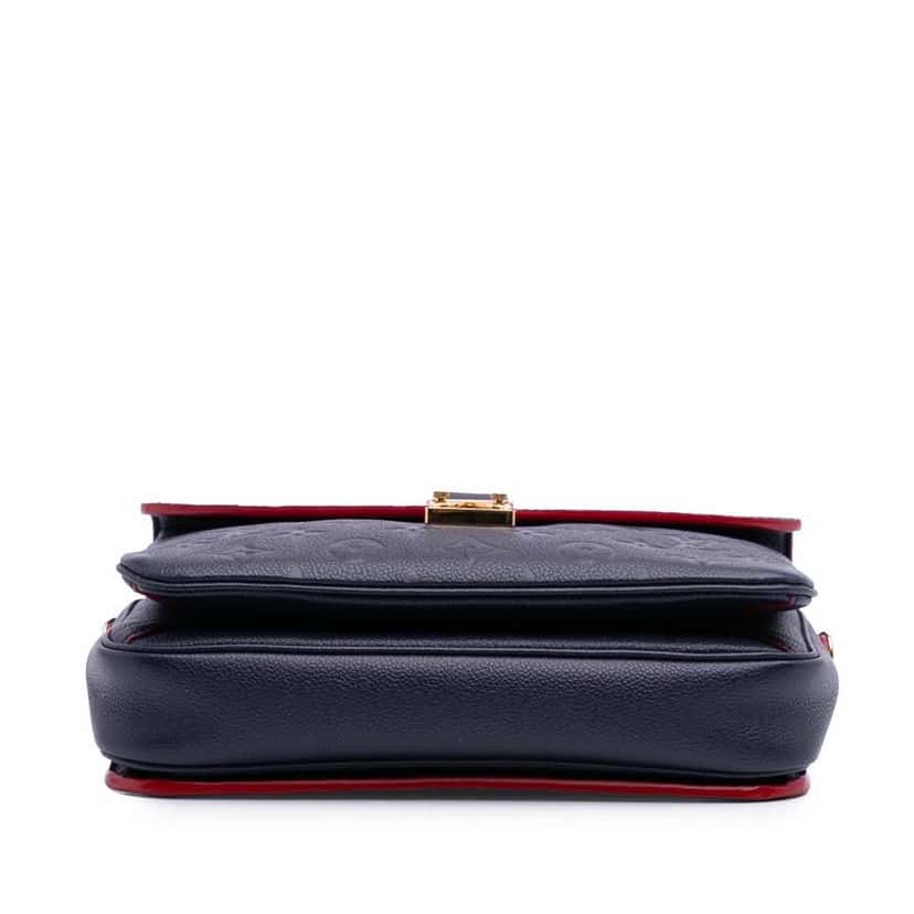 Louis Vuitton Monogram Empreinte Pochette Metis Blue Leather Good condition - Inside View
