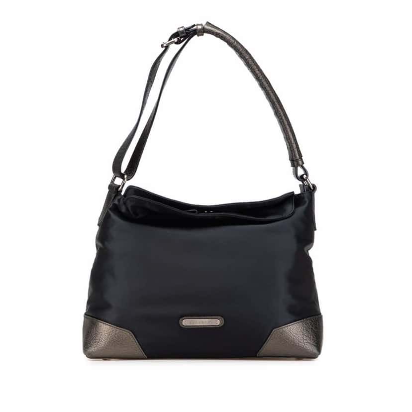 Burberry Nylon Shoulder Bag Black Good condition - Front View
