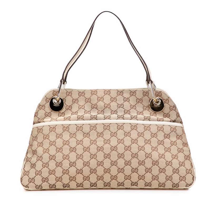 Gucci GG Canvas Eclipse Shoulder Bag Brown Good condition - Front View