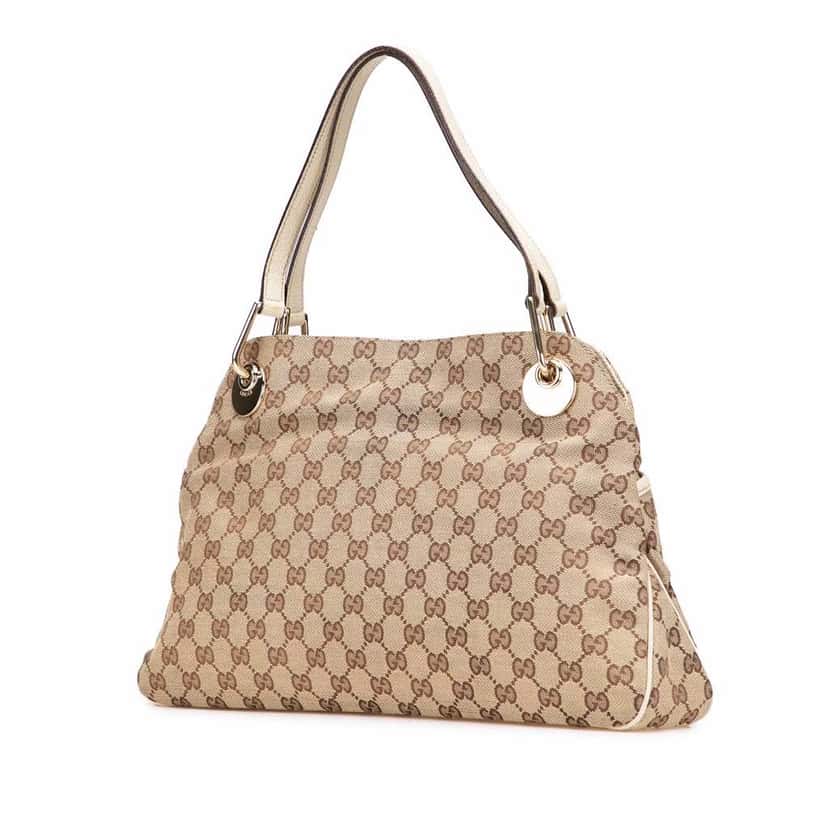 Gucci GG Canvas Eclipse Shoulder Bag Brown Good condition - Back View