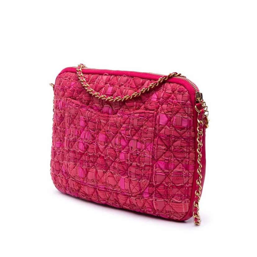 Chanel Tweed Girl Crossbody Pink Good condition - Back View