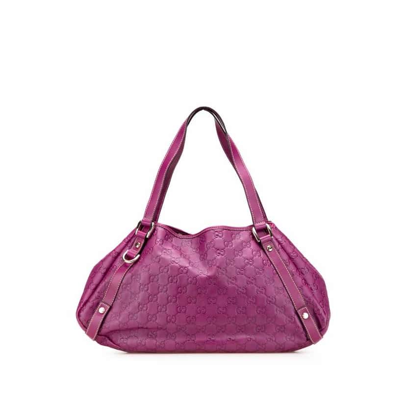 Gucci Medium Guccissima Abbey D Ring Tote Purple Leather Good condition - Front View
