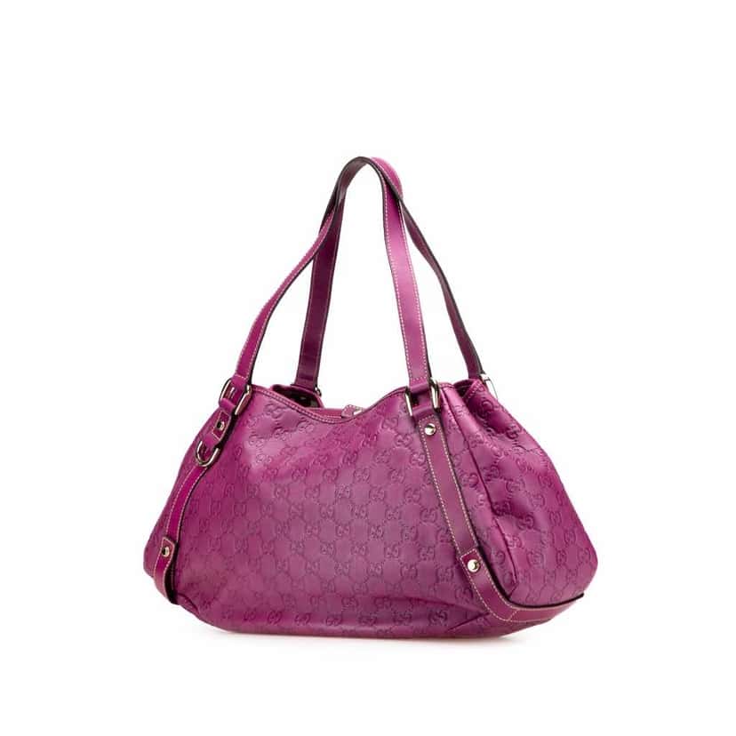 Gucci Medium Guccissima Abbey D Ring Tote Purple Leather Good condition - Back View