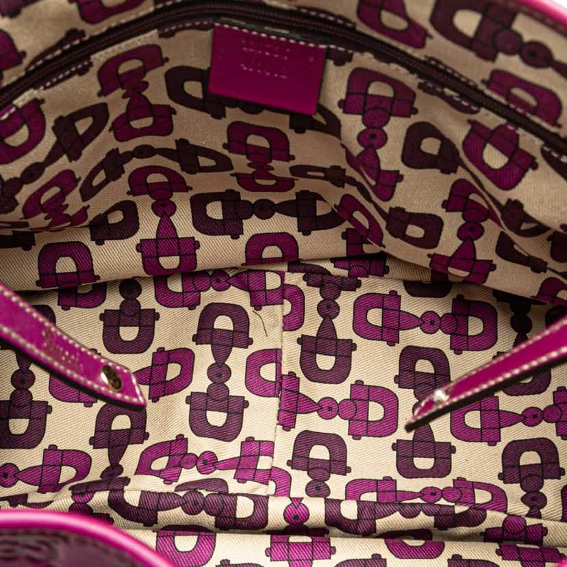 Gucci Medium Guccissima Abbey D Ring Tote Purple Leather Good condition - Model View