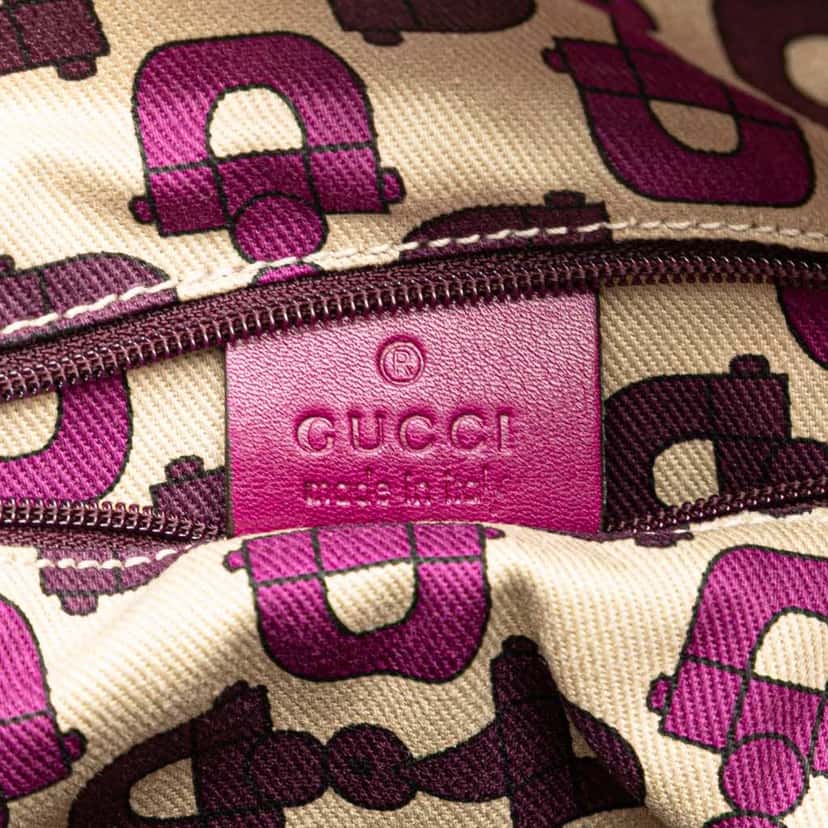 Gucci Medium Guccissima Abbey D Ring Tote Purple Leather Good condition - Box View