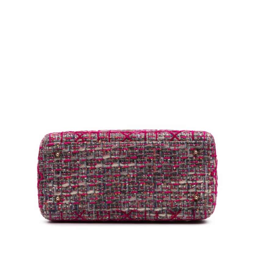 Dior Medium Tweed Macrocannage Lady Dior Pink Good condition - Inside View