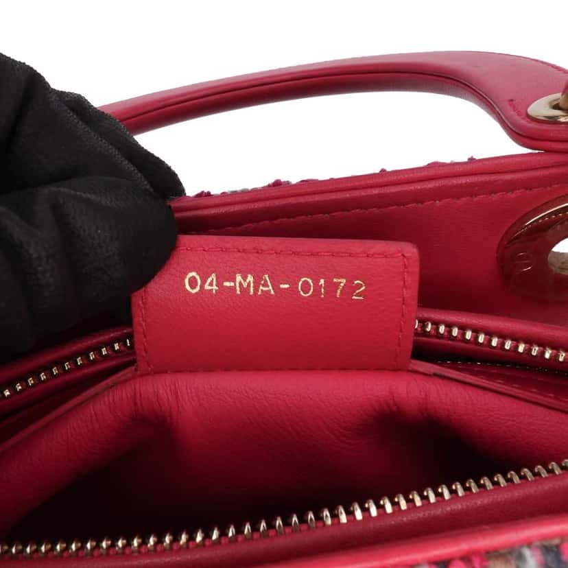 Dior Medium Tweed Macrocannage Lady Dior Pink Good condition - Box View