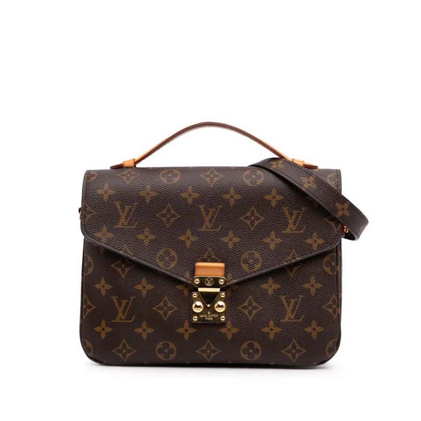 Louis Vuitton Monogram Pochette Metis Brown Canvas Fair condition - Front View